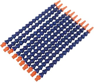 10 boquillas redondas de 1/4 PT, manguera flexible de refrigerante de aceite, color azul y naranja