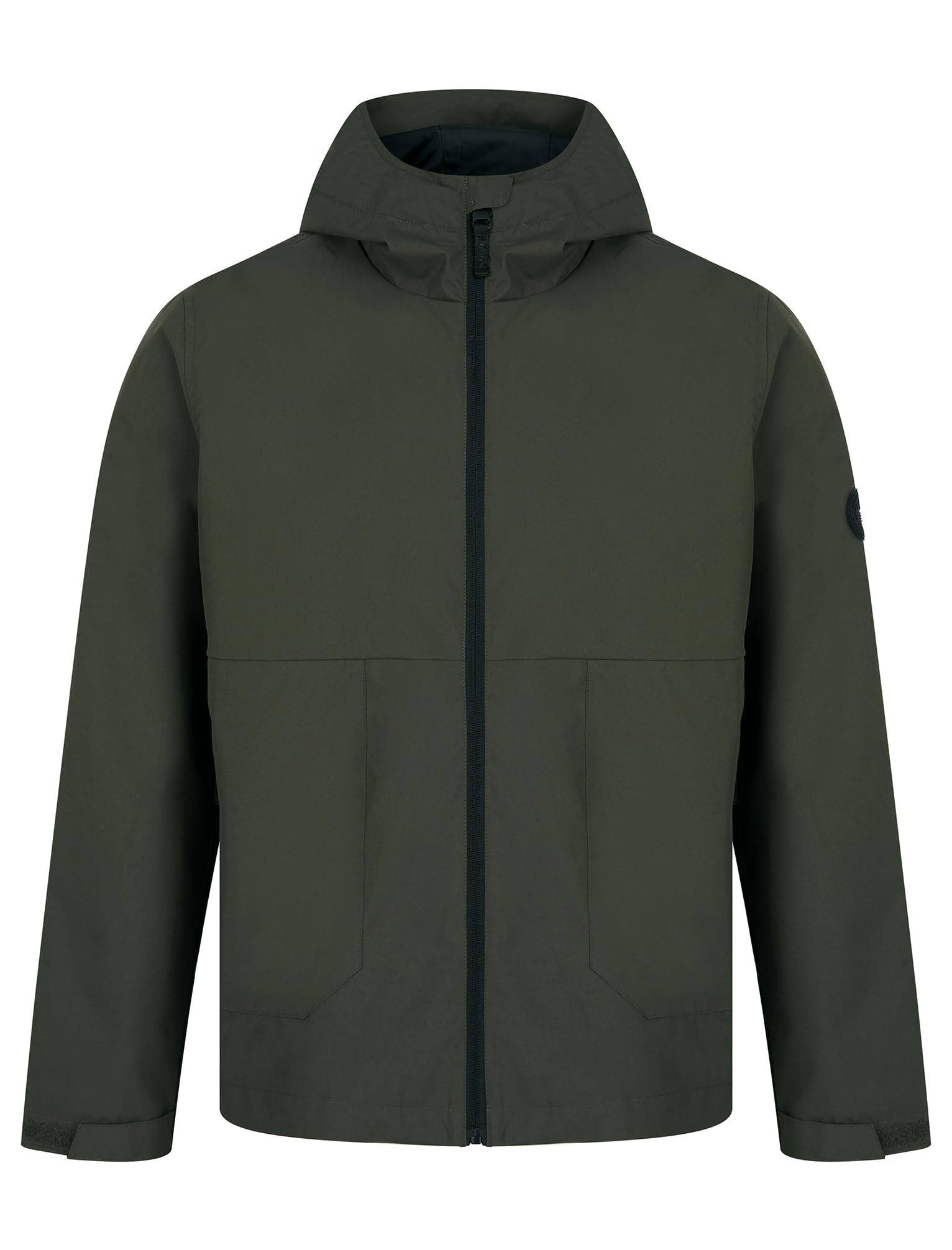 Tokyo Laundry Lachlan Lightweight Windbreaker Jacket with Hood in Khaki XXL