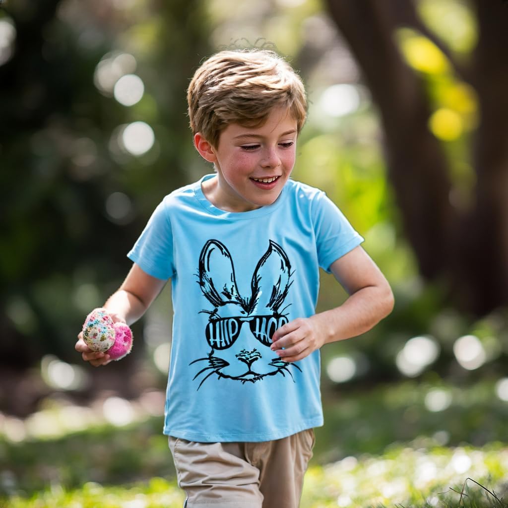 Easter Shirts for Boys and Girls Kids Easter Gift Bunny T-Shirt Clothing 3-12 Years