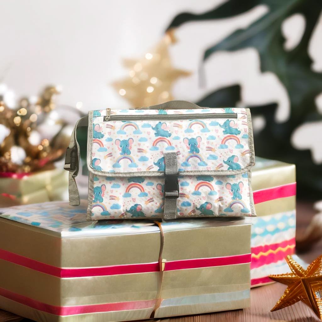 Fasciatoio Portatile XL - Pieghevole Impermeabile Perfetto Regalo Neonato - Accessori Utili - Borsa Rimovibile Con Tasche Multiple per Bambino