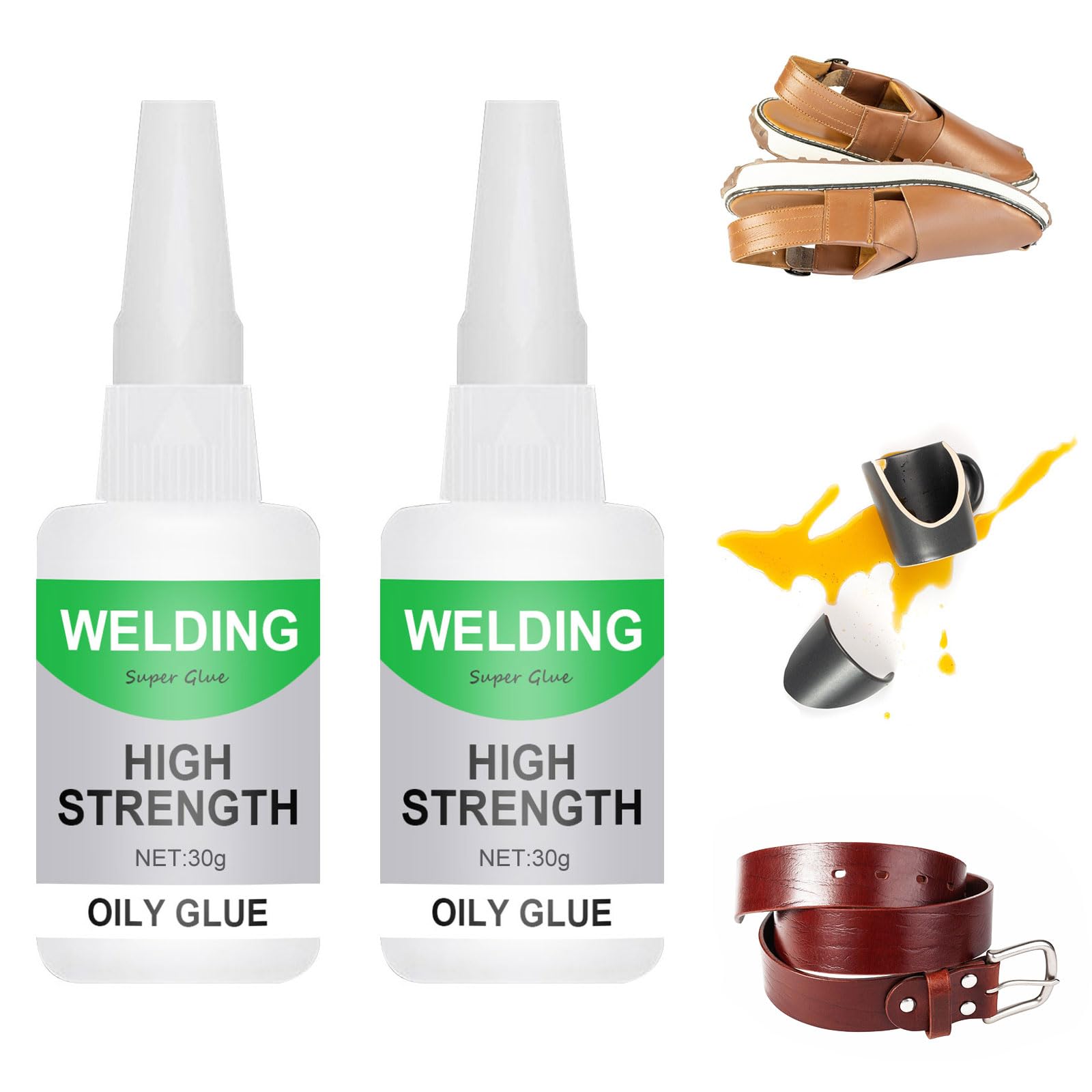 Pegamento Fuerte,30ml Super Glue,2 Frascos Super Glue Universal,Pegamento Instantáneo,Pegamento Extrafuerte Transparente,Pegamento de Aceite,Pegamento Fuerte,Para Cerámica,Madera