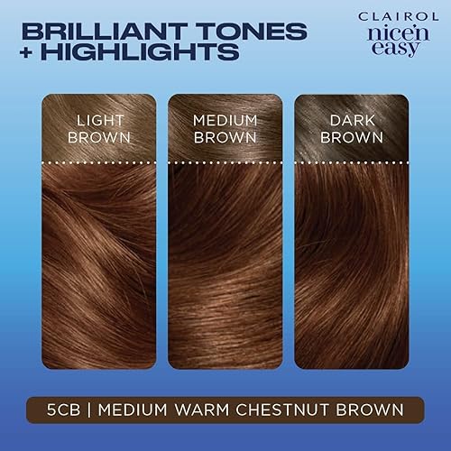 Miniatura 14 de Clairol - Tinte permanente Nice'n Easy para el cabello, color castaño claro 6.5, paquete de 3 unidades 1BB Azul más profundo Negro