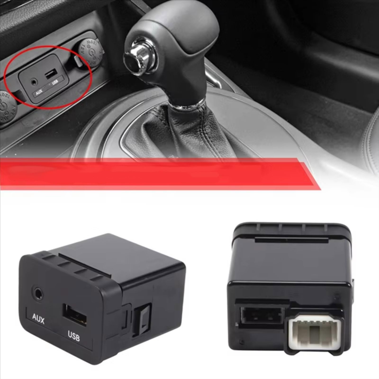 USB-AUX-Buchse für Auto Kompatibel Mit Kia Für Sportage R 2011 2012 2013 Auto-AUX-Anschluss USB-Schnittstelle Adapter Lesegerät Jack Assy Ersatz 96110-3W500