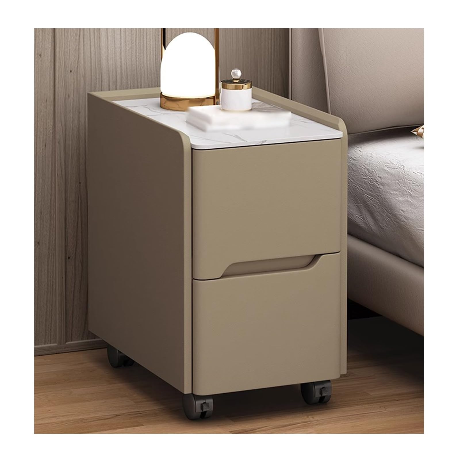 Meuble polyvalent chambre et salon : petite table d'appoint compacte à tiroir