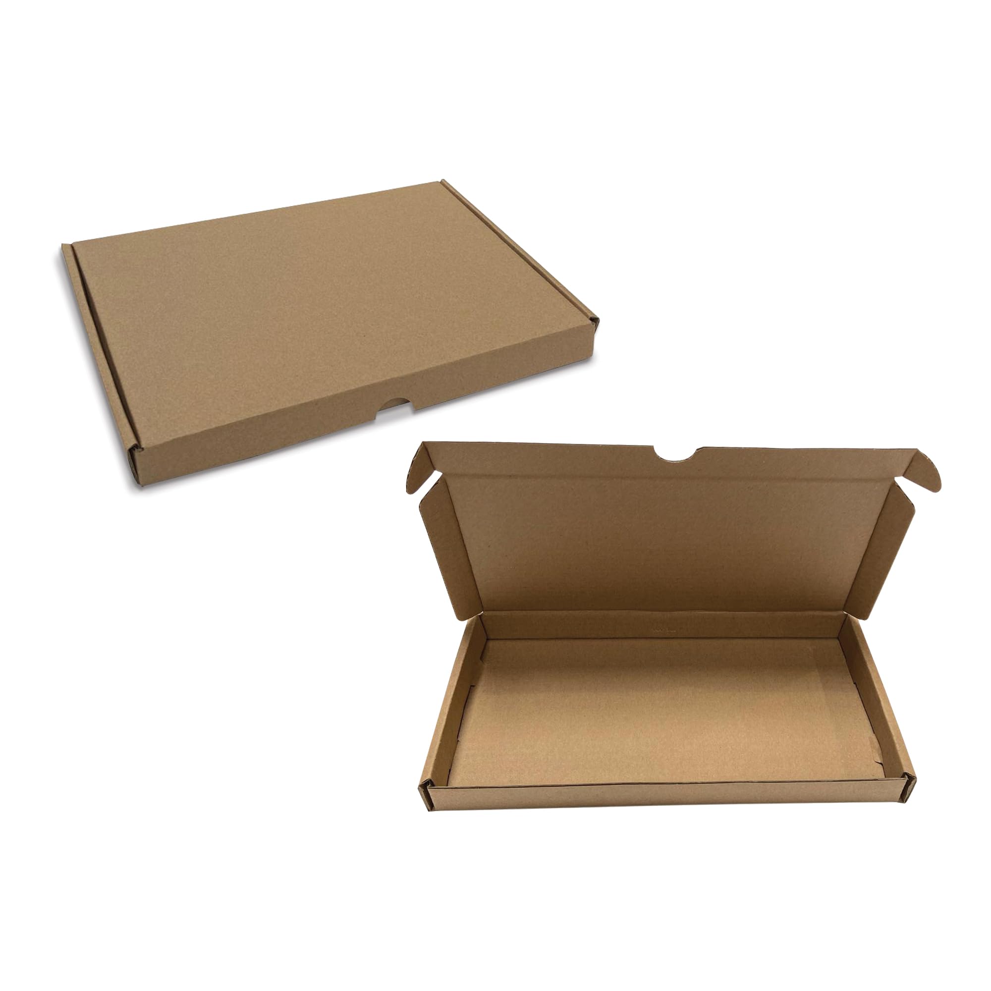 JeeJaan® 100 Pcs DL (218 x 108 x 20) mm Brown PIP Mail Postal Letter Box - Corrugated Cardboard Shipping Boxes for Royal Mail - Small Postal and Letterbox Packaging Boxes — image 1