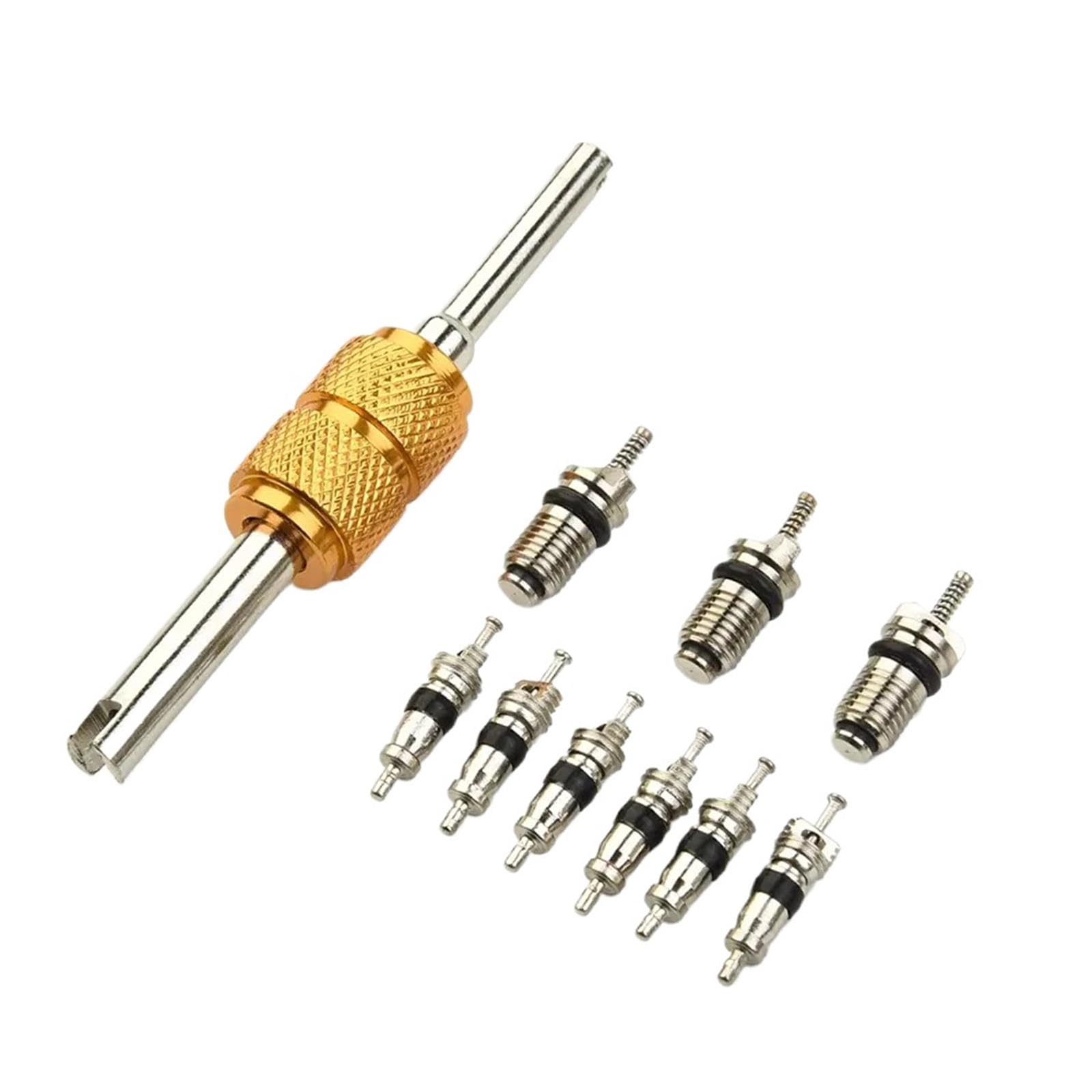 CALANDIS 9 Pieces Car Air Conditioning Valve Core Accessory A/C Valve Core Assortment-image-44