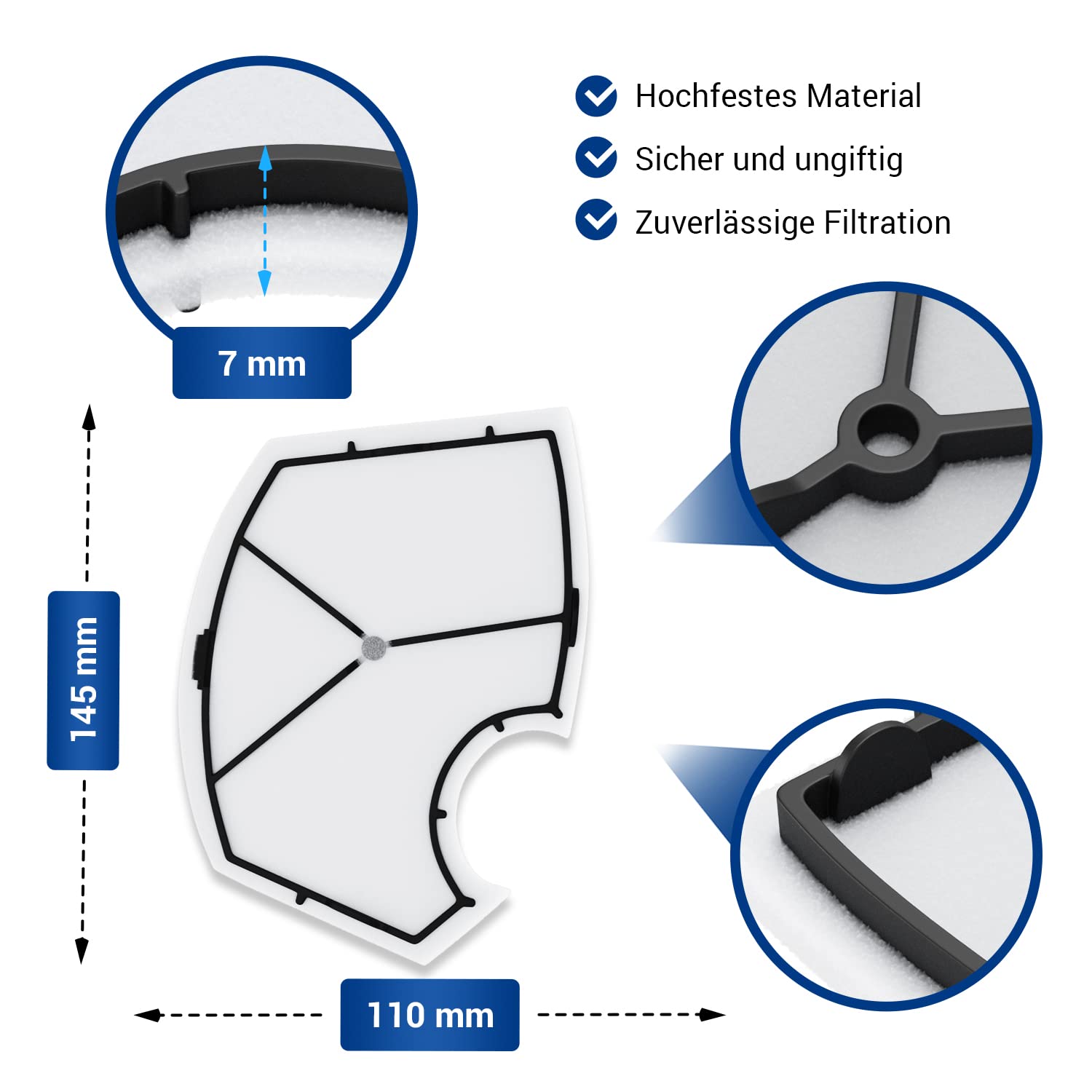 2 Filtri Motore Per Vorwerk Folletto VK140 VK150 - Ricambi Compatibili - Foto 6