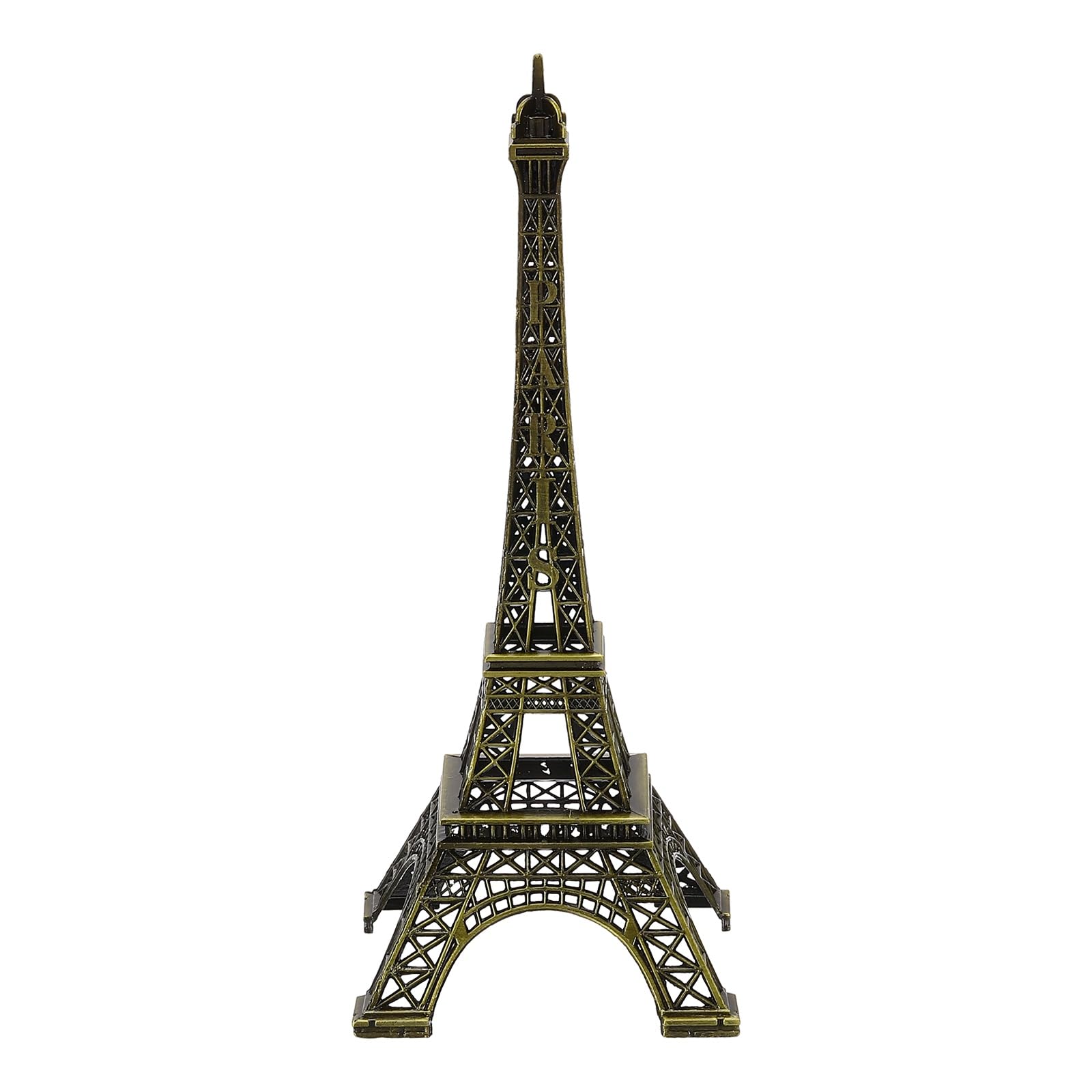 sourcing map Metal French Tower Statue, 7.1" Miniature Tower Ornament Metal Romantic French Architecture Decor 3D Sculpture Model for Home Desktop Ornaments Decoration Souvenir Gift, Bronze