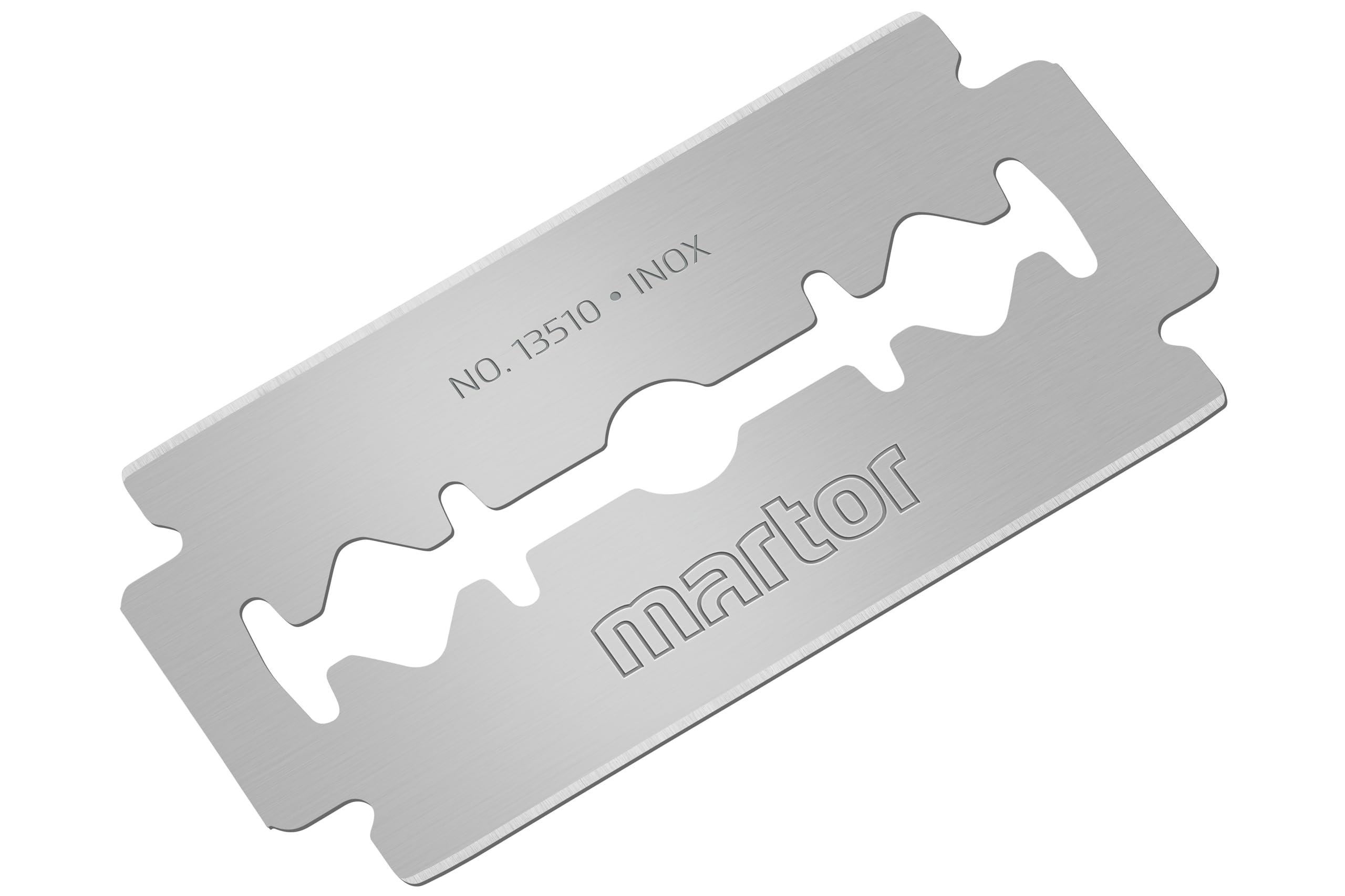 MARTOR 250 x Hoja industrial, hojas de recambio Cúter, Cuchillo de seguridad, 22 mm, afilado, en dispensador, utilizable en 4 pliegues, nº 13510 | Doble bisel, afilado bilateral, en dispensador de seguridad, hoja de recambio, cúter y cuchillo de seguridad