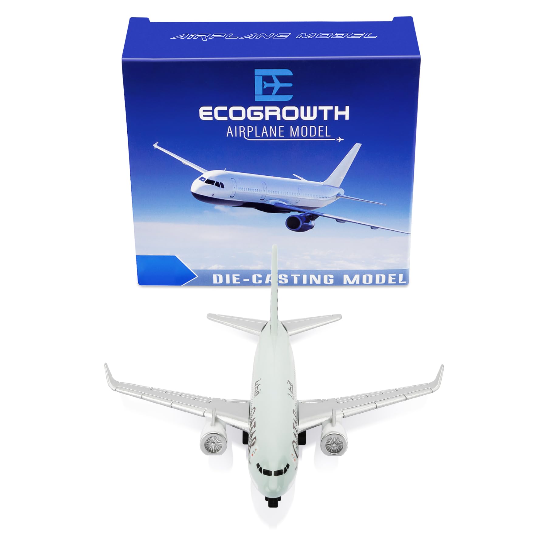 EcoGrowth Model Airplane Qatar 380 Plane Model Plane Airplane for Collection & Gifts, Green - Image 3