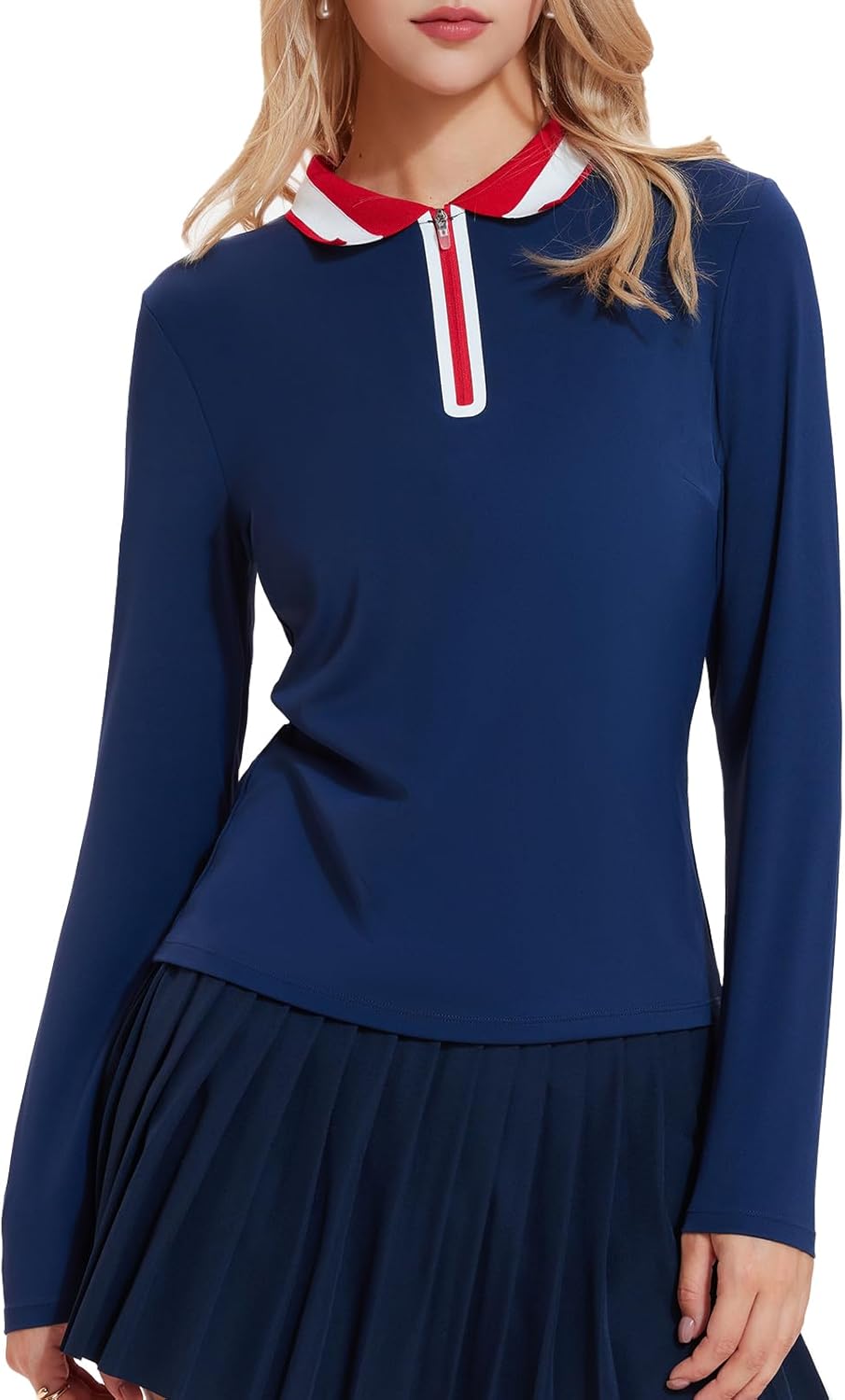 Women's Polos Golf Shirts UPF 50+ Collared Shirt Quick Dry Tennis Work Athletic Tops