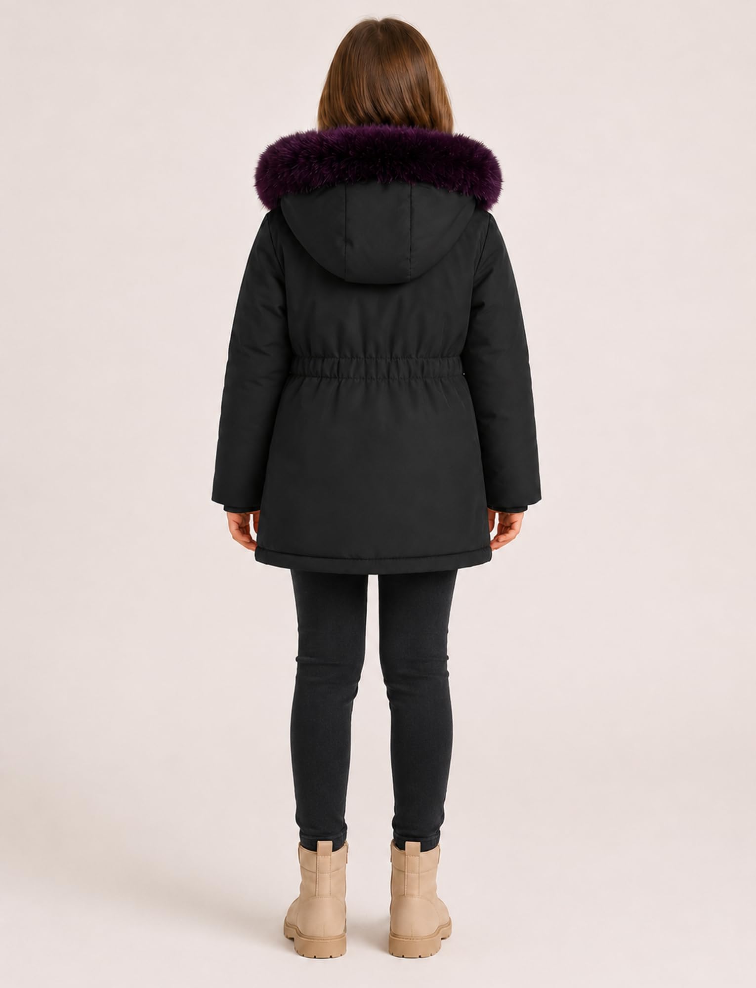 SEAUR Chaqueta Abrigo Invierno Niñas Chaqueta de Plumón Mi-Long Cazadoras Niña Parka Gruesa Cálida con Capucha/Capucha Extraíble Esquí Ropa 1-15 Años