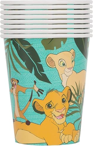 Miniatura 2 de Unique El paquete de suministros para fiesta de cumpleaños del Rey León incluye vasos de papel de fiesta de 9 onzas, 24 tazas