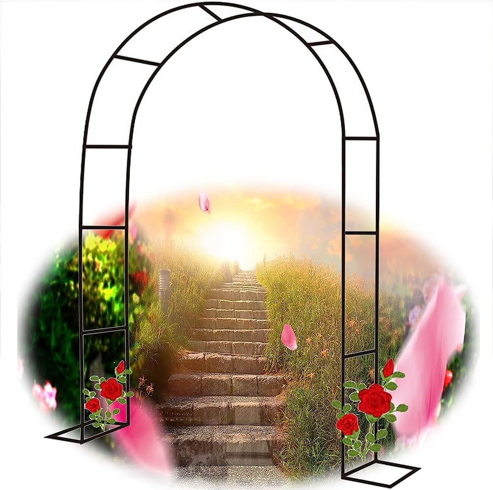 SEVSO - Arche Jardin Fer Forgé 140x230cm - Tonnelle Rosiers, Mariage, Décoration Extérieur