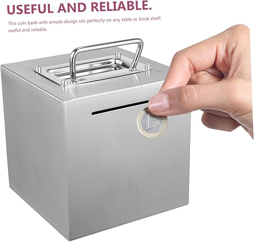 Miniatura 3 de VICASKY Box Piggy Bank Coin Saving Pot Adult Saving Pot Coin Bank for Kids Adult Coin Bank Kids Money Bank Fund Budget Money Bank Girls Boys Coin