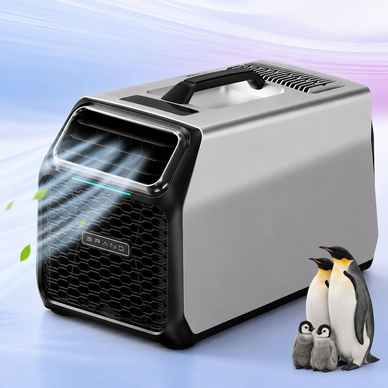 Diunaozi Silver Portable Tent Air Conditioner,3500 Btu Efficient Cooling, Mobile Camping Air Conditioner, Cooling + Dehumidify + Fan + Sleep Mode + Timer, For Tents, Truck, Rv Outdoor And Home Use