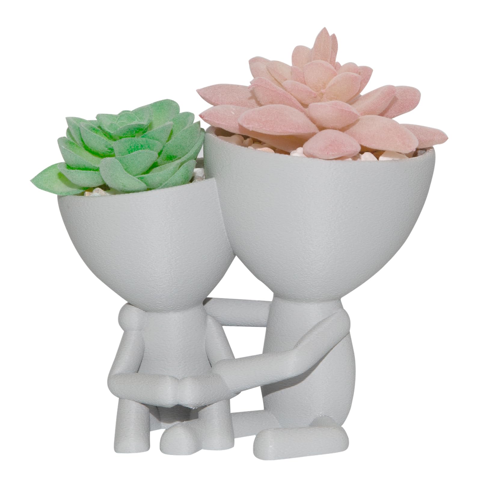 Viabty Mother and Child Flower Pot, 3.14" Flower Pot & 2.75" Small Succulent Pot, Mom Gifts from Son & Daughter, Indoor Small Planters Cute Cactus for Home Decor and Office Desk Decoration