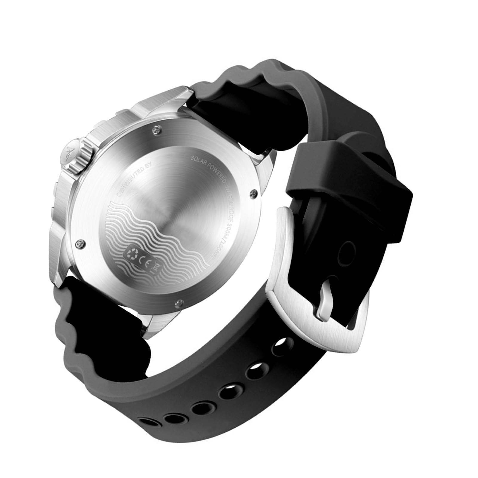 Yosoo Health Gear Reloj de Buceo de Cuarzo con Energía Solar, Acero Inoxidable Resistente Al Agua hasta 300 M, Reloj Luminiscente de Alta Precisión para Hombres y Mujeres Actividades Al Aire