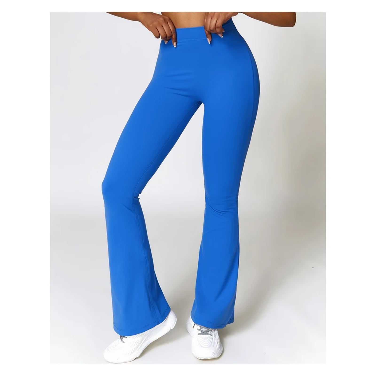 Pantalones De Yoga Acampanados con Realce Cadera, Pierna Ancha Y Trasero Fruncido, Cintura Alta para Yoga Fitness