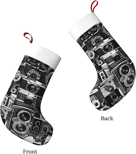 Miniatura 3 de Retro Cool Camera Collection Print Christmas Stocking, 18 Inch Hanging Stockings For Fireplace, Family Holiday Xmas Party Decor