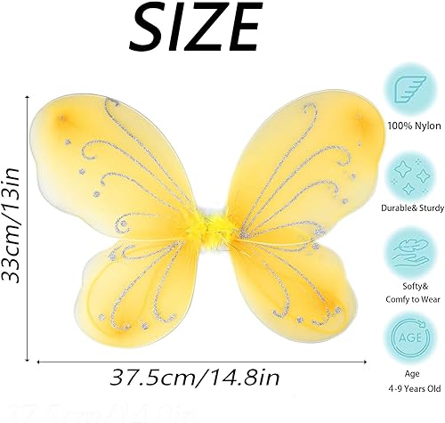 Miniatura 4 de Alas de hadas para niñas, alas de hada de mariposa, disfraces de hada, princesa, alas de ángel, cosplay, Navidad, Halloween, fiesta de cumpleaños,