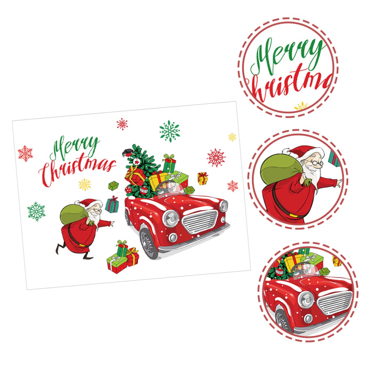 PRETYZOOM 4 Set Di Adesivi Natalizi Per Finestre Per Decorazioni Dellalbero Di Natale