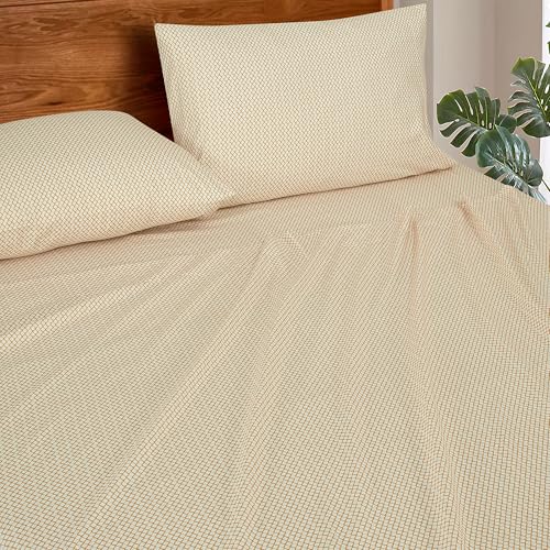 Image of ROYALE LINENS 4 Piece Queen Sheets Set - Soft Brushed 1800 Microfiber Bedding - 1 Fitted and 1 Flat Sheet, 2 Pillow Cases - Wrinkle Free & Fade Resistant - Hotel Luxury Bed Sheets Set (Clay, Queen)