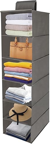 Miniatura 7 de Estantes colgantes, organizadores y almacenamiento de armario de tela no tejida de 43 pulgadas, estantes colgantes para armario y zapatero para