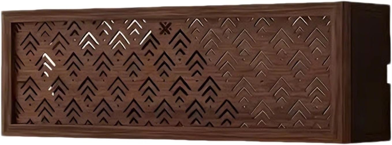 木製ルーターシェルフ WiFi ルーターボックス ハイダー モデムカバー デスクトップ配置と壁掛け 寝室、リビングルーム用 ケーブル