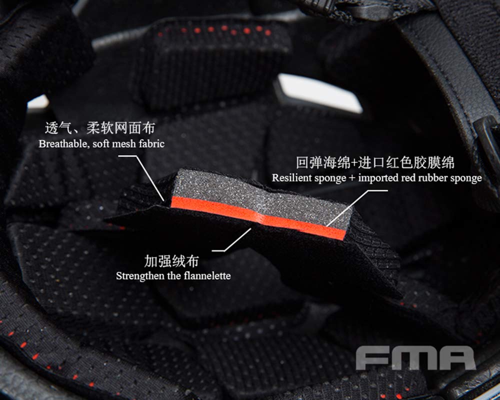 FMA TB1307 - Casco tattico per softair, caiman, balistico, per arrampicata