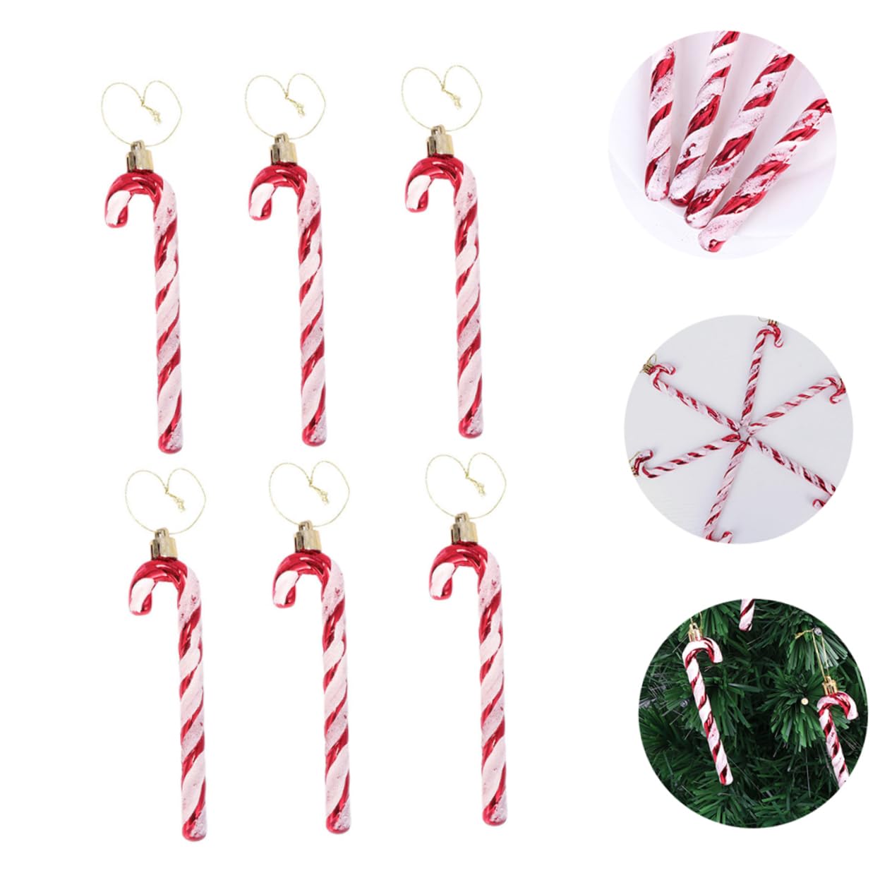 Cabilock 30piezas Adornos Colgantes De Bastón De Navidad Decoraciones para Árbol De Navidad Accesorios Festivos para Decorar Hogares y Fiestas