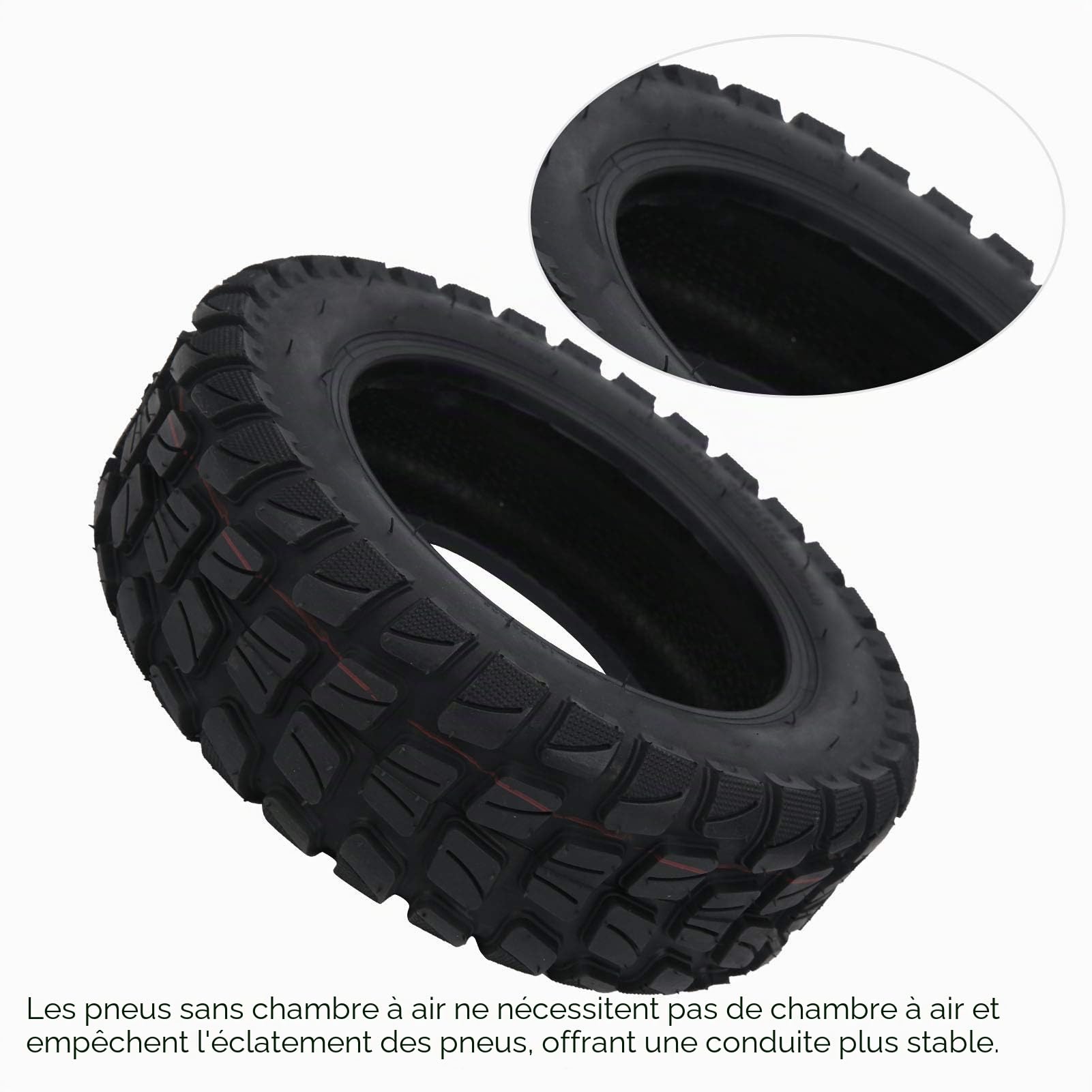 Roues de Scooter, Pneu Tubeless 11 Pouces, Roue à Vide en Caoutchouc 90/65‑6,5, Pneu de Scooter éLectrique épaissi Résistant à l'usure, Roues de Remplacement de Scooter, Empêcher La Perforation