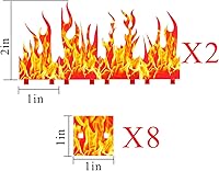 Vista 4 de CZYY Wall of Fire Miniature (Set of 8) Spell Effects Flame Terrain for D&D, Dungeons and Dragons, Pathfinder and Other Tabletop RPG