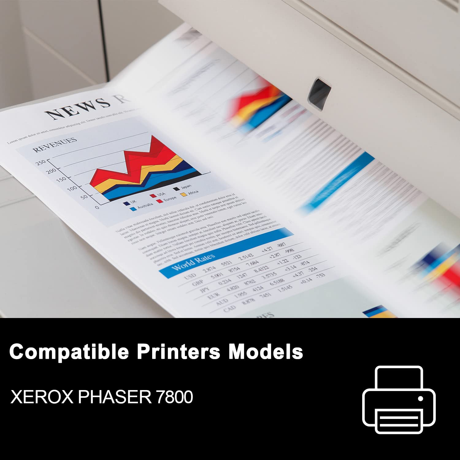 115R00073 Fuser Unit 110V Compatible with Xerox Phaser 7800 Printer, 360000 Yield