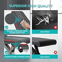 Vista 4 de Adjustable/Foldable Weight Bench, 660LBS Home Gym Workout Bench Lifting Sit-up Exercise Bench for Bench Press