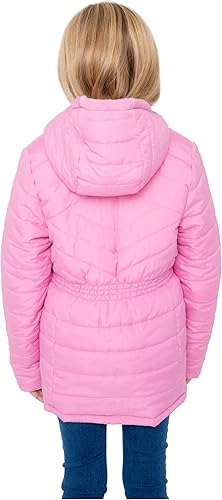 Miniatura 7 de Juicy Couture Girls Reversable Coat, Faux Fur Hooded Winter Jacket, Warm Padded Parka Hoodie, Kids Heavyweight Winter Coat