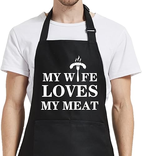 Divertidos delantales de parrilla para hombres, regalos de broma para hombres, delantal de chef para cocinar barbacoa, parrilla, para papá, regalos
