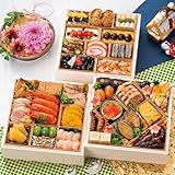 富山 千里山荘 おせち料理 2026 プレミアム三段重 44品 盛り付け済み 冷蔵おせち 4人前 お届け日：12月31日 美食サークル