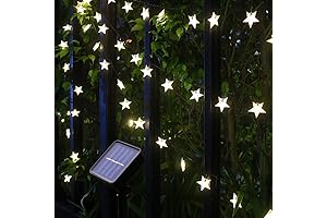 ZQFairy Star Lights: Radiant Solar-Powered Christmas Decorations for Outdoor Merriment