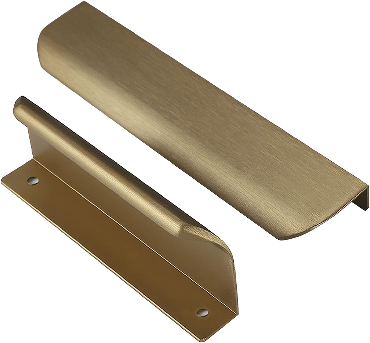 Poignées à bord des doigts en aluminium bronze brossé 1000mm pour porte et cuisine