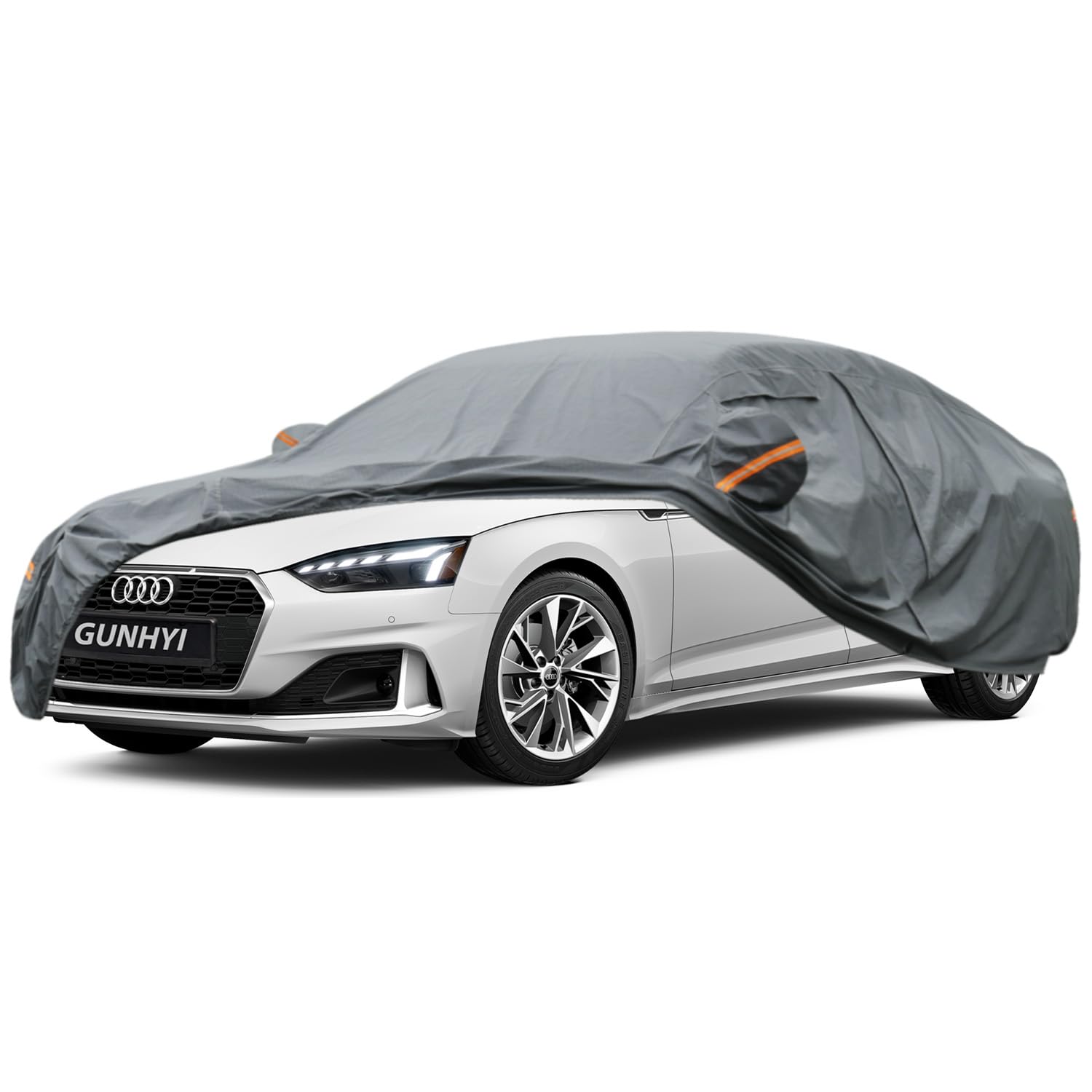 GUNHYI Premium Car Cover Custom Fit Audi A5/S5/RS5 Sedan, 16 Layers Heavy Duty Car Cover Waterproof All Weather with Zipper Door for Sun Rain Snow Dust Uv Protection