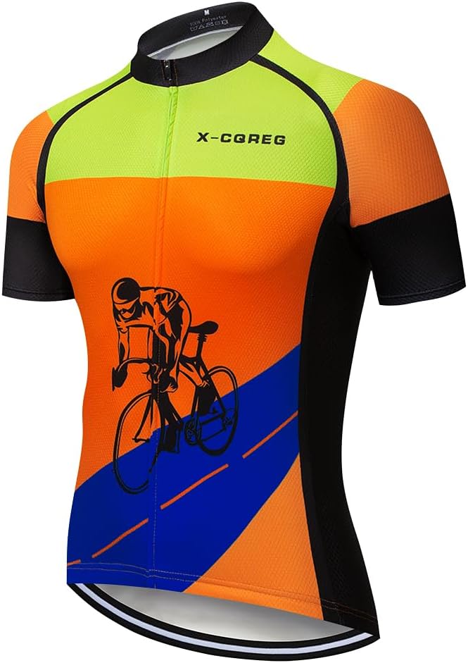 Cycling Clothing Bike Jersey 12D Gel Pads Mens Cycling Set conjunto Ciclismo Hombre Bicycle Tops Shorts (006,XX-Large)
