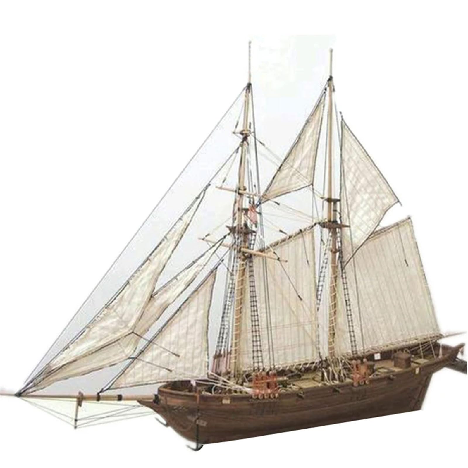 YLME Modèle Voilier En Bois Massif Méditerranéen – Réplique Artisanale Luxueuse Seawind, Décoration Nautique Élégante 31x50x10 Cm