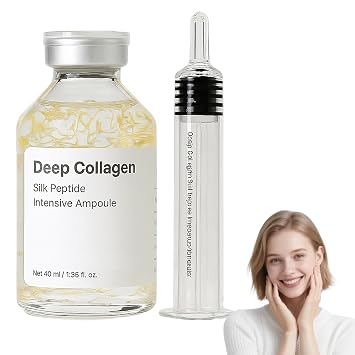 Fuente Silk Peptide, Silk Peptide Intensive Lifting Ampoule, Deep Collagen Silk Peptide Serum, Deeply Moisturizes, Firms and Lifts Skin, Effectively Improves Wrinkles and Fine Lines. 1PC