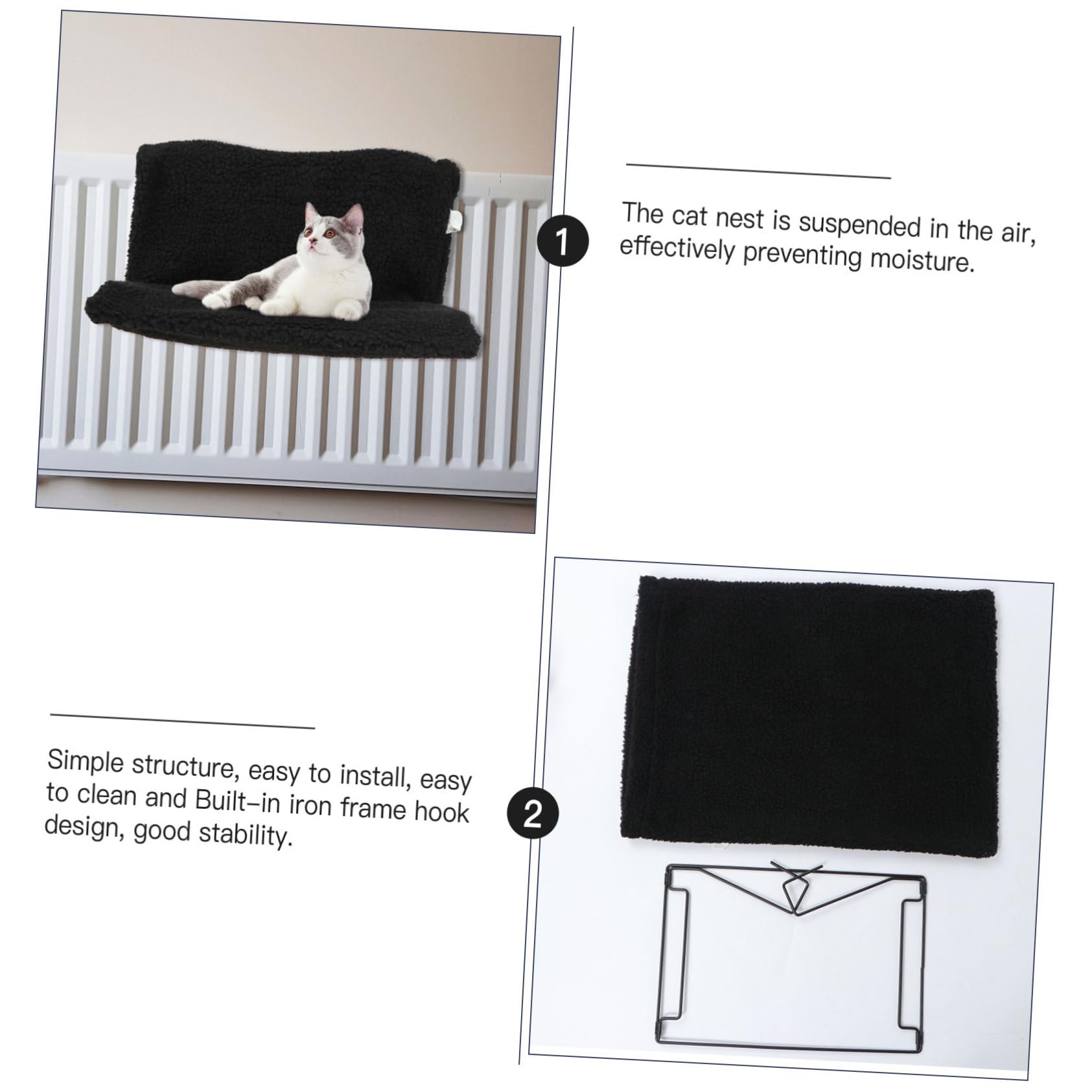 Hamac Chaud pour Chat Lit Radiateur Suspendu Ambiance Noël