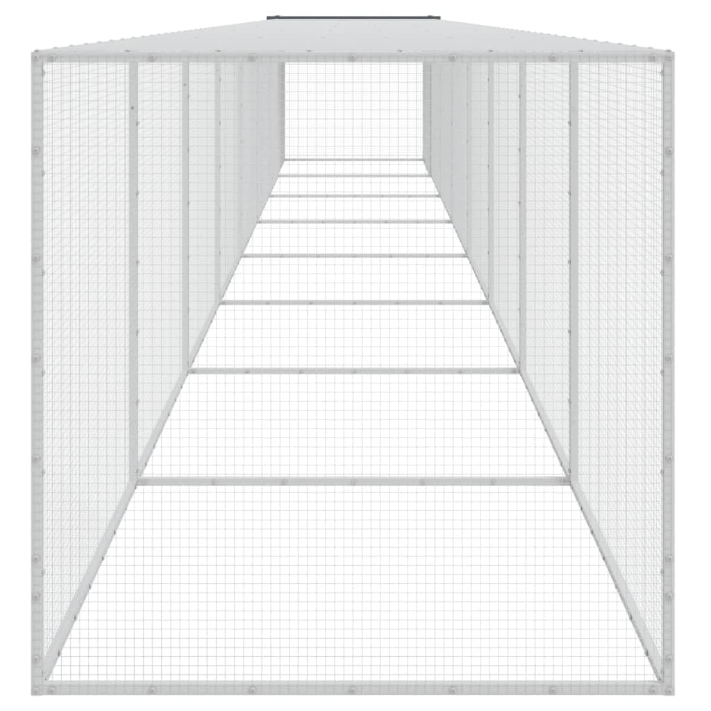 ShGaxin Kurnik z dachem antracytowym 803x98x90 cm stal ocynkowana, obudowa kurnika, kratka zewnętrzna, klatki i kurniki