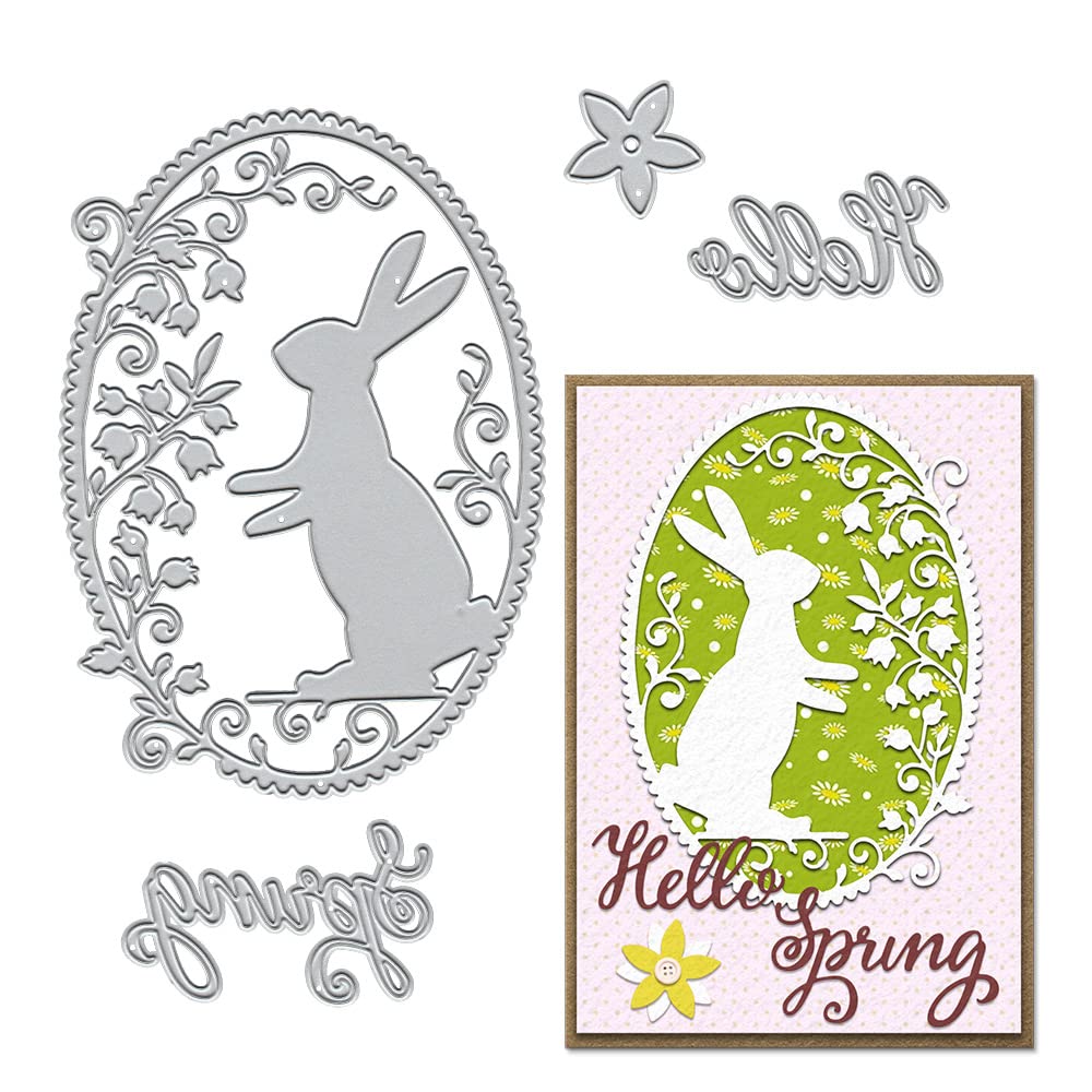 YROHGKPN Metal Die Cuts Easter Rabbit Lollipop Card Making Scrapbooking Paper Diy Stencil