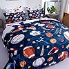 Wajade Sports Comforter Set Bed in A Bag Twin Size 7 Piece 3D Soccer Basketball Baseball Football Bedding Set for Kids Boys (1 Comforter, 1 Flat Sheet, 1 Fitted Sheet, 2 Pillowcase and 2 Pillow Sham) #2