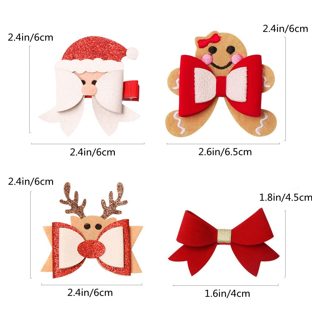 Amazon.com : 8Pcs Christmas Hair Clips Cute Christmas Hair