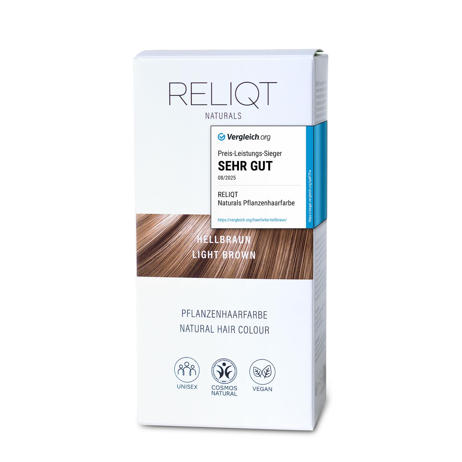 Naturals – Tinta capelli polvere vegetale Marrone Chiaro naturale & permanente 100 g – Colorante copertura completa capelli grigi & splendore sano – Tintura cosmetici naturali senza additivi